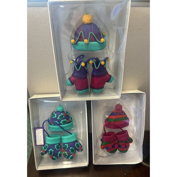 Department 56 Other - LOT Department Dept 56 HAT & MITTENS Holly Ornament Sets Christmas Tree Winter